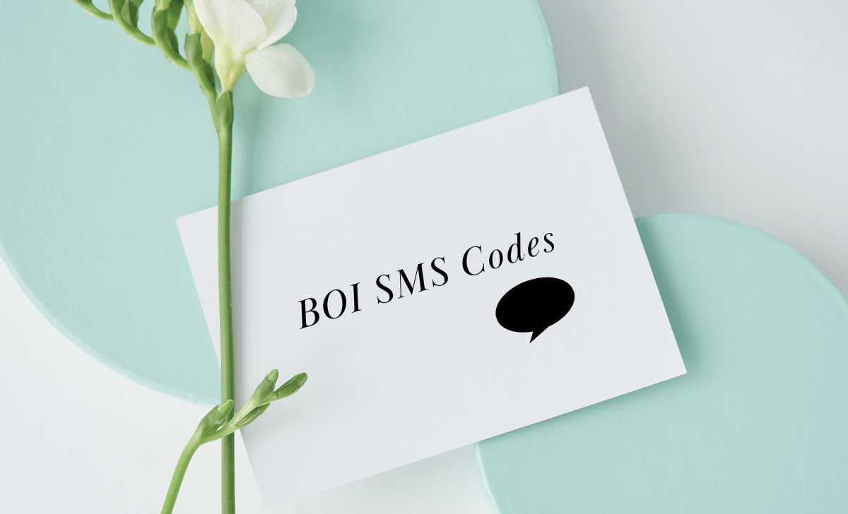 BOI SMS Codes