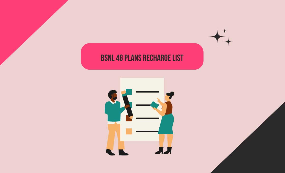 BSNL 4G Plans Recharge List
