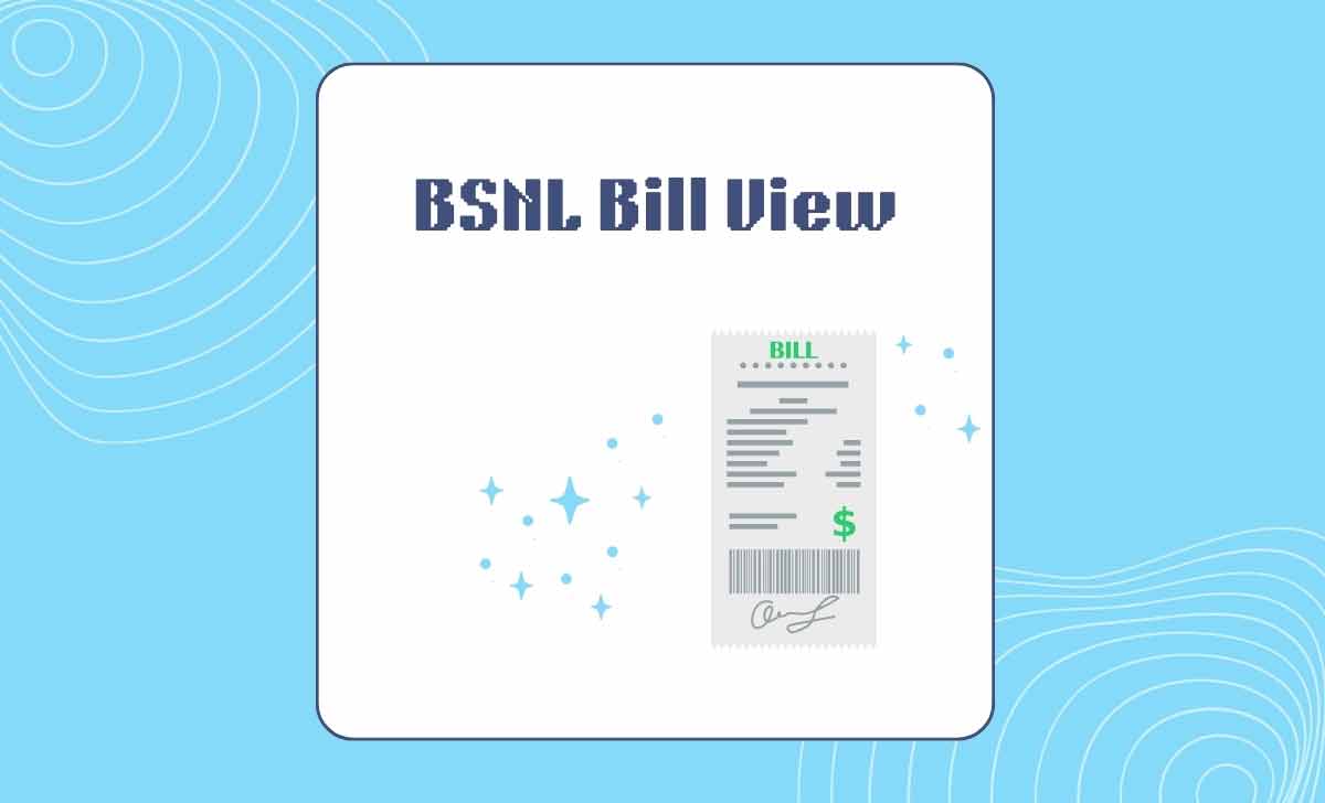 BSNL Bill View