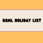 BSNL Holiday List