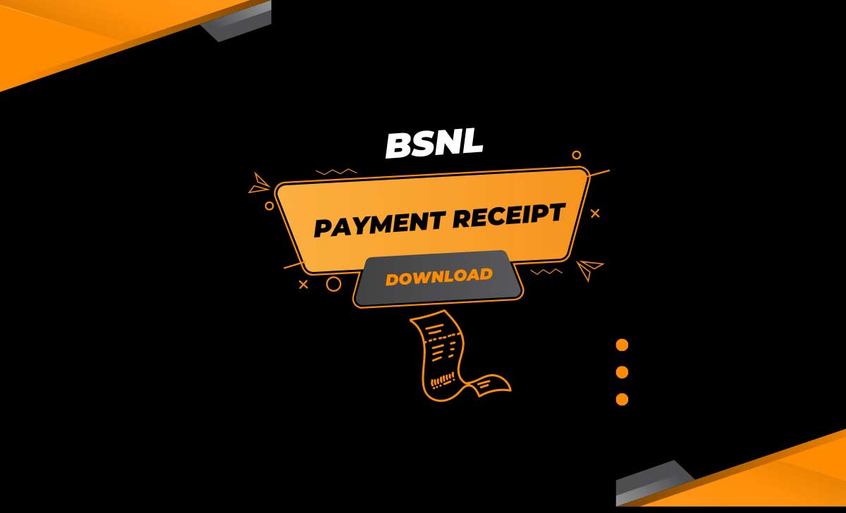 BSNL Payment Receipt