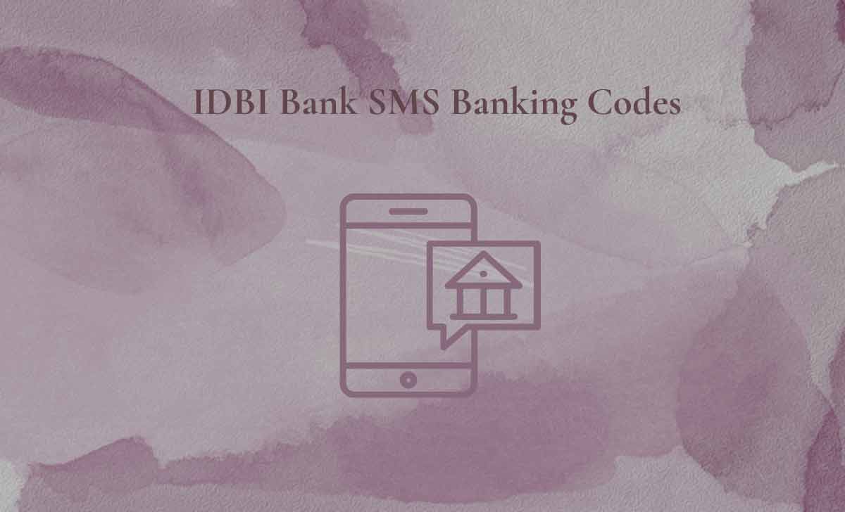 IDBI Bank SMS Banking Codes