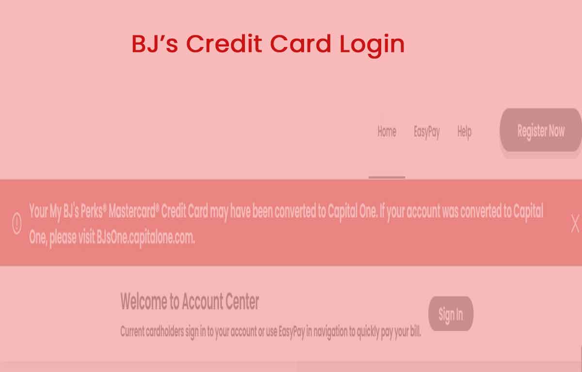 BJ's Credit Card Login