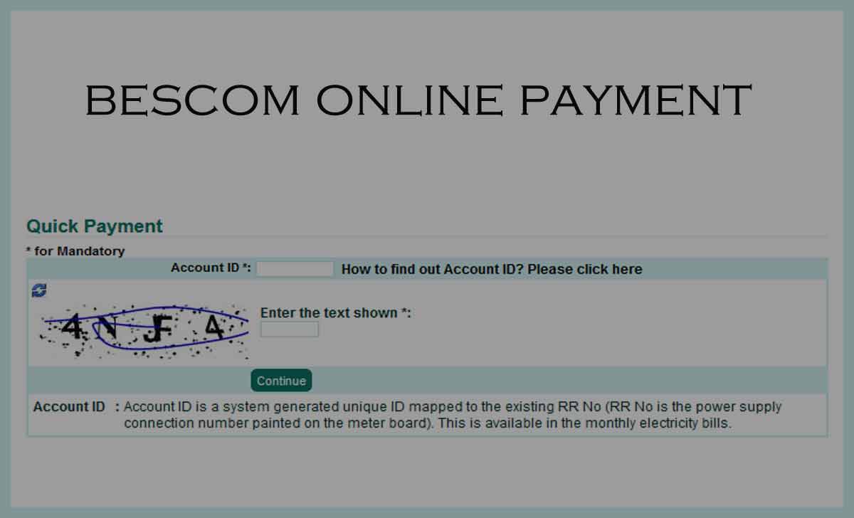 Bescom Online Payment