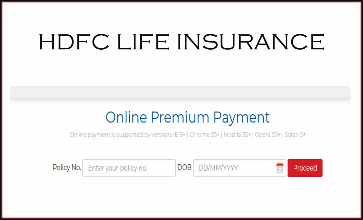 Hdfc Life Online Payment To Pay Insurance Premium 0959