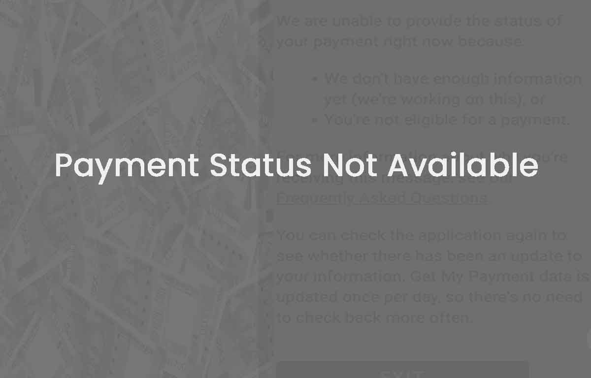 Payment Status Not Available