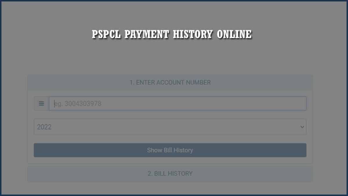 PSPCL Bill History