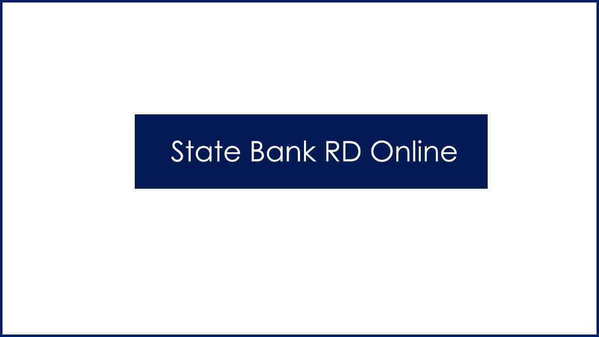 SBI RD Online