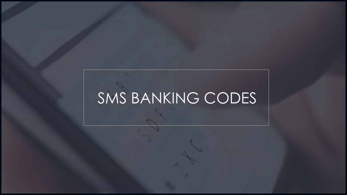 Canara Bank SMS Codes
