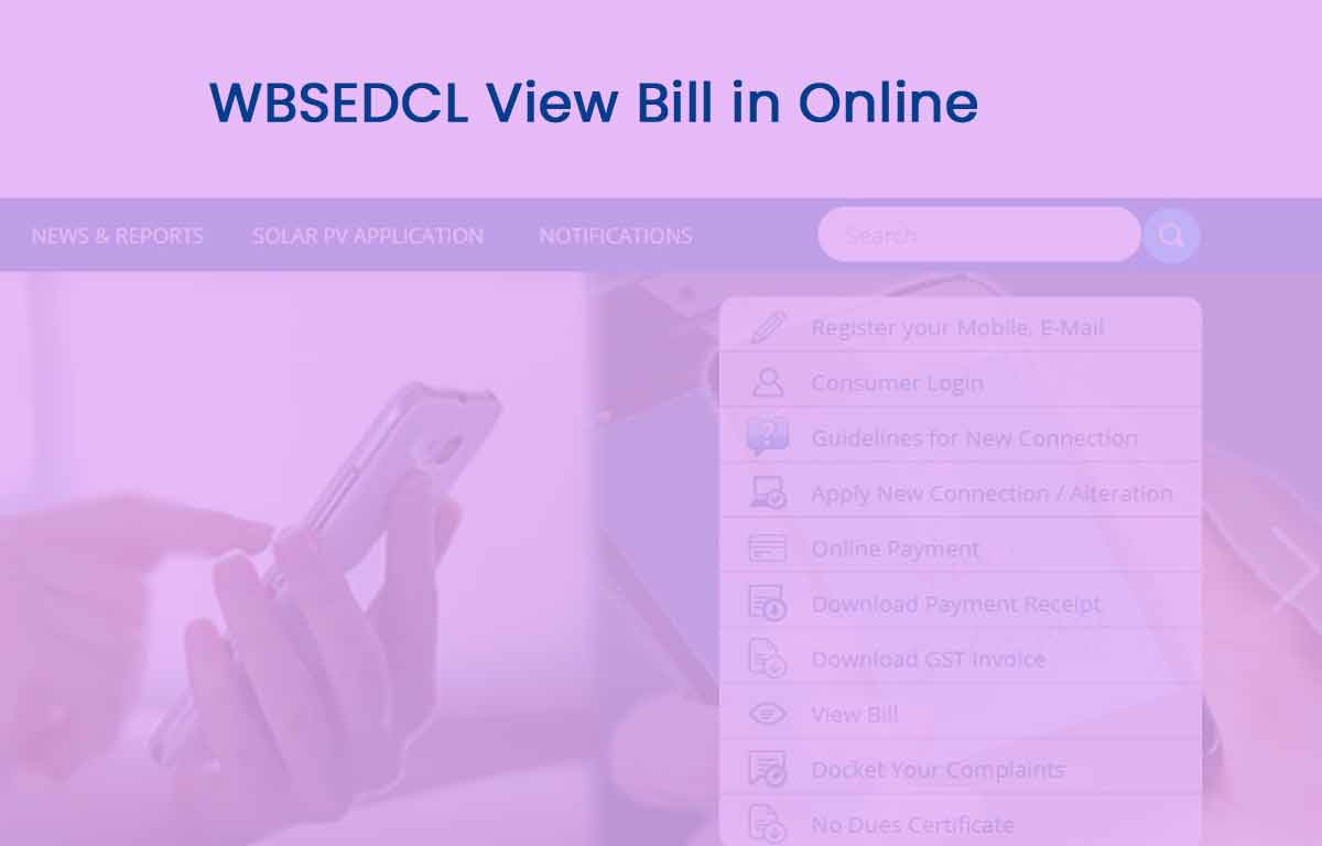 WBSEDCL View Bill Online